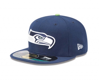 NFL Seattle Seahawks New Era Navy 59FIFTY Fitted Hat 1006