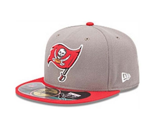 NFL Tampa Bay Buccaneers New Era Gray Red 59FIFTY Fitted Hat 1003