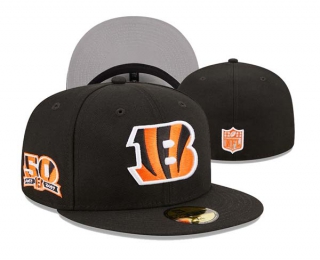 NFL Cincinnati Bengals New Era Black Harvest 50th Anniversary 59FIFTY Fitted Hat 3001