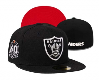 NFL Las Vegas Raiders New Era Black 60th Anniversary 59FIFTY Fitted Hat 3001