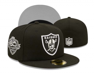 NFL Las Vegas Raiders New Era Black Harvest 50th Anniversary 59FIFTY Fitted Hat 3002