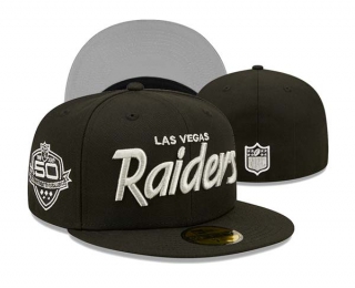 NFL Las Vegas Raiders New Era Black Omaha Harvest 50th Anniversary 59FIFTY Fitted Hat 3003