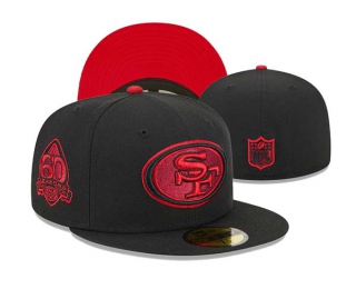 NFL San Francisco 49ers New Era Black 60th Anniversary 59FIFTY Fitted Hat 3002