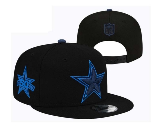 NFL Dallas Cowboys New Era Black 50th Anniversary Snapback Hat 3087
