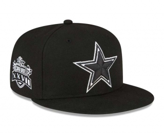 NFL Dallas Cowboys New Era Black Super Bowl XXVII 9FIFTY Snapback Hat 2029