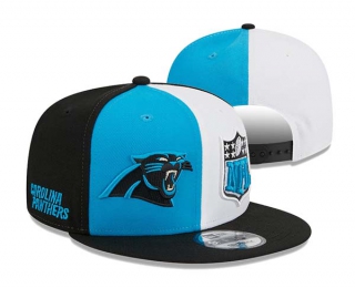 NFL Carolina Panthers New Era Blue Black 2023 Sideline 9FIFTY Snapback Hat 3001
