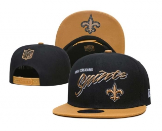 NFL New Orleans Saints New Era Black Gold 9FIFTY Snapback Hat 6042