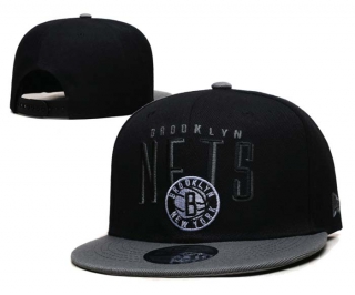 NBA Brooklyn Nets New Era Sport Night Black Gray 9FIFTY Snapback Hat 6012