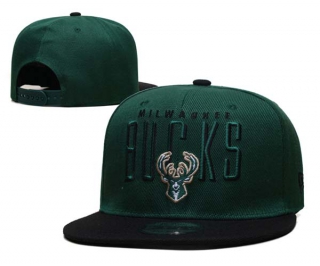 NBA Milwaukee Bucks New Era Sport Night Hunter Green Black 9FIFTY Snapback Hat 6031