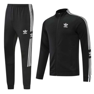 Men's Adidas Athletic Full Zip Jacket Sweatsuits Black (3)