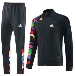 Men's Adidas Athletic Full Zip Jacket Sweatsuits Black (6)