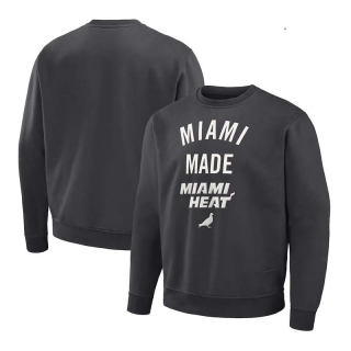 Men's Staple x NBA Miami Heat Anthracite Plush Pullover Sweatshirt