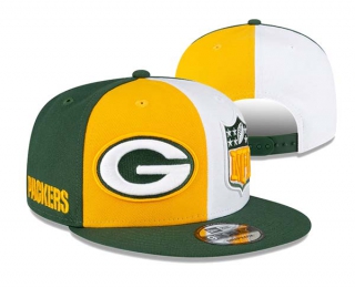 NFL Green Bay Packers New Era Gold Green 2023 Sideline 9FIFTY Snapback Hat 3049