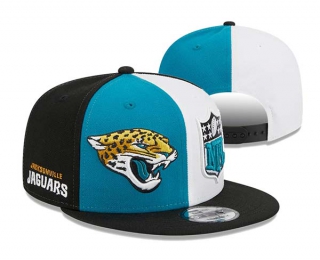 NFL Jacksonville Jaguars New Era Teal Black 2023 Sideline 9FIFTY Snapback Hat 3003