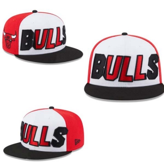 NBA Chicago Bulls New Era White Red Black Back Half 9FIFTY Snapback Hat 2252