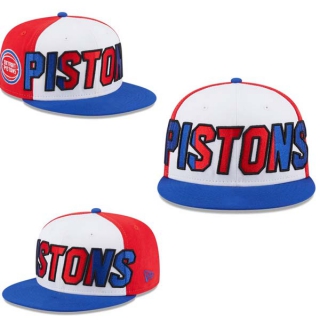 NBA Detroit Pistons New Era White Royal Back Half 9FIFTY Snapback Hat 2017