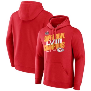 Men's NFL Kansas City Chiefs Fanatics Branded Red Super Bowl LVIII Champions Iconic Victory Pullover Hoodie