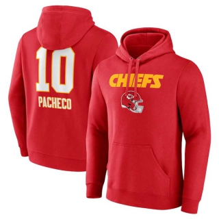 Men's NFL Kansas City Chiefs Isiah Pacheco #10 Fanatics Branded Red Team Wordmark Player Name & Number Pullover Hoodie