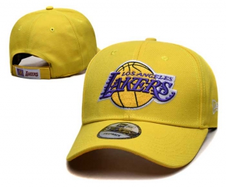 Wholesale NBA Los Angeles Lakers New Era Gold Curved Brim Embroidered 9FIFTY Snapback Hats 2131