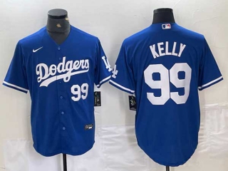 Men's Los Angeles Dodgers #99 Joe Kelly Blue White Number Stitched Cool Base Nike Jersey