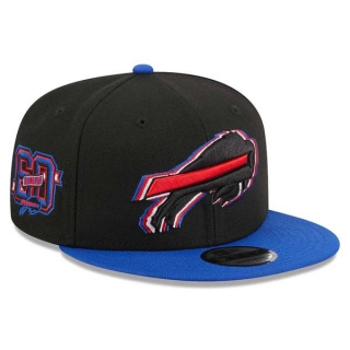 NFL Buffalo Bills New Era Black Blue Triple Outline 60th Anniversary 9FIFTY Snapback Adjustable Hat 2001