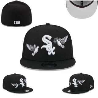 Wholesale MLB Chicago White Sox New Era Black Peace 59FIFTY Fitted Hat 0514