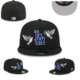 Wholesale MLB Los Angeles Dodgers New Era Black Peace 59FIFTY Fitted Hat 0527