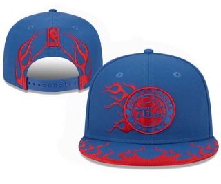 NBA Philadelphia 76ers New Era Royal Red Rally Drive Flames 9FIFTY Snapback Hat 3021