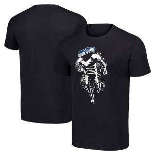 Men's NFL Seattle Seahawks Black Starter Logo Graphic T-Shirt