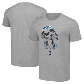 Men's NFL Seattle Seahawks Gray Starter Logo Graphic T-Shirt