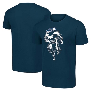 Men's NFL Seattle Seahawks Navy Starter Logo Graphic T-Shirt