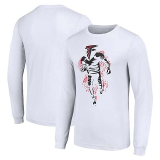 Men's NFL Atlanta Falcons White Starter Logo Graphic Long Sleeves T-Shirt