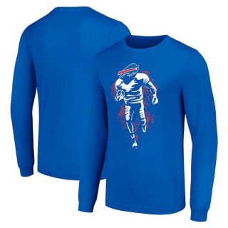 Men's NFL Buffalo Bills Blue Starter Logo Graphic Long Sleeves T-Shirt