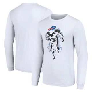 Men's NFL Buffalo Bills White Starter Logo Graphic Long Sleeves T-Shirt