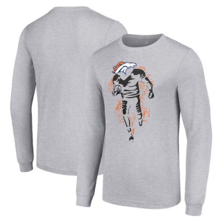 Men's NFL Denver Broncos Gray Starter Logo Graphic Long Sleeves T-Shirt