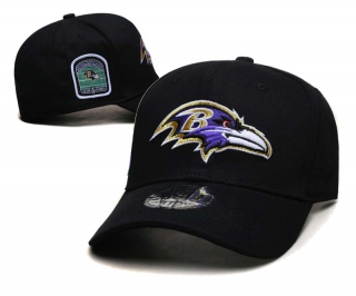 NFL Baltimore Ravens New Era Black 9FORTY Adjustable Hat 2002