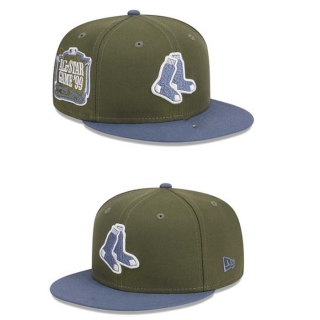 MLB Boston Red Sox New Era Olive Blue 1999 All star 9FIFTY Snapback Hat 2053