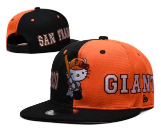 MLB San Francisco Giants New Era Black Orange Hello kitty 9FIFTY Snapback Hat 2023