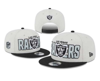 NFL Las Vegas Raiders New Era Cream Black 2023 NFL Draft 9FIFTY Snapback Hat 8007