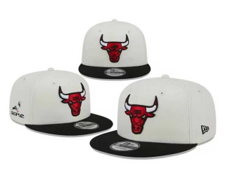 NBA Chicago Bulls New Era x Staple Cream Black Two-Tone 9FIFTY Snapback Hat 8065