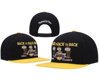 NBA Los Angeles Lakers Mitchell & Ness Black Gold 2000-03 Champions Snapback Hat 8057
