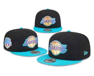 NBA Los Angeles Lakers New Era Black Turquoise Arcade Scheme 9FIFTY Snapback Hat 8070