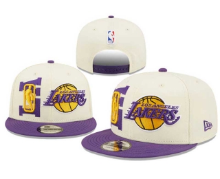 NBA Los Angeles Lakers New Era Cream Purple 2022 NBA Draft 9FIFTY Snapback Hat 8071