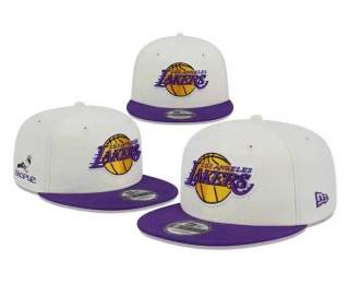 NBA Los Angeles Lakers New Era x Staple Cream Purple Two-Tone 9FIFTY Snapback Hat 8074