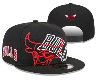 NBA Chicago Bulls New Era Black Game Day Hollow Logo Mashup 9FIFTY Snapback Hat 3070