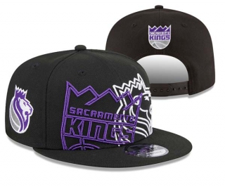 NBA Sacramento Kings New Era Black Game Day Hollow Logo Mashup 9FIFTY Snapback Hat 3014