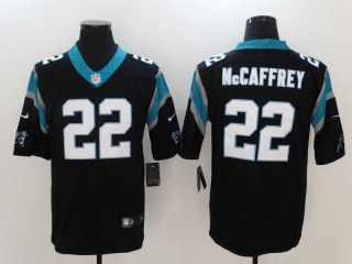 Men's Carolina Panthers #22 Christian McCaffrey Black Vapor Limited Football Stitched Jersey