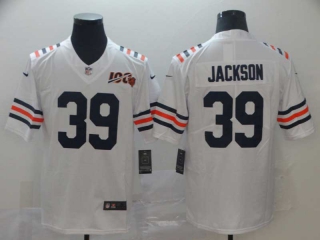 Men's Chicago Bears #39 Eddie Jackson White 100th Season Retired Alternate Stitched NFL Nike Jersey
