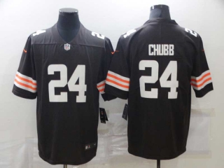 Men's Cleveland Browns #24 Nick Chubb Brown Vapor Untouchable Limited Nike Jersey