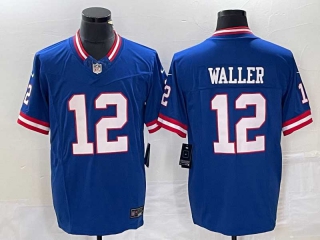 Men's New York Giants #12 Darren Waller Blue 2023 FUSE Classic Vapor Limited Nike Jersey